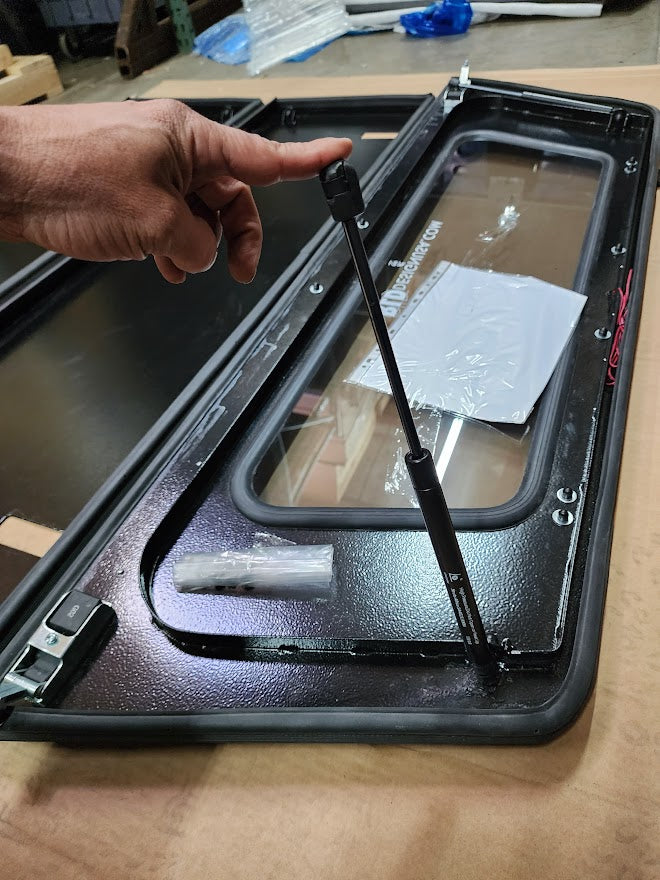 RLD Design - Replacement Canopy Rear Door and 2 Side Doors for Tundra Shortbed BLACK