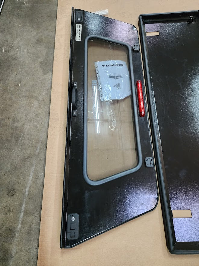 RLD Design - Replacement Canopy Rear Door and 2 Side Doors for Tundra Shortbed BLACK