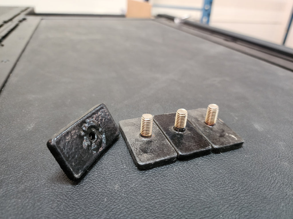 RLD Design - Bedside Track Stud Plates for Canopy Mounting PACK OF 4 (Jeep Gladiator Size Bedside Track)