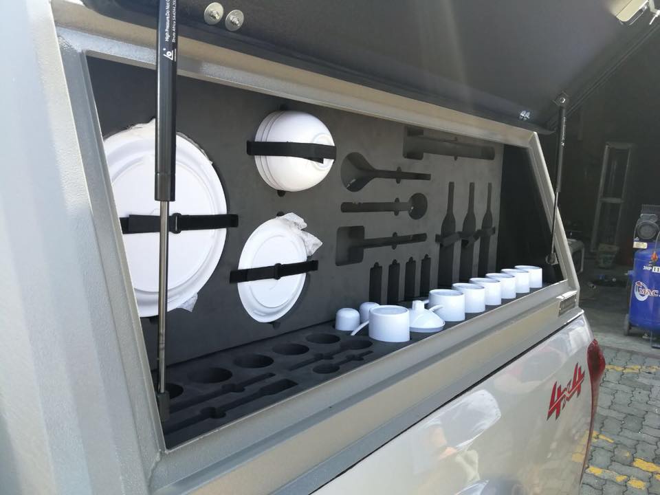 RLD Design - Full Side Cabinet Kitchen Foam Inserts for stainless steel Truck Caps