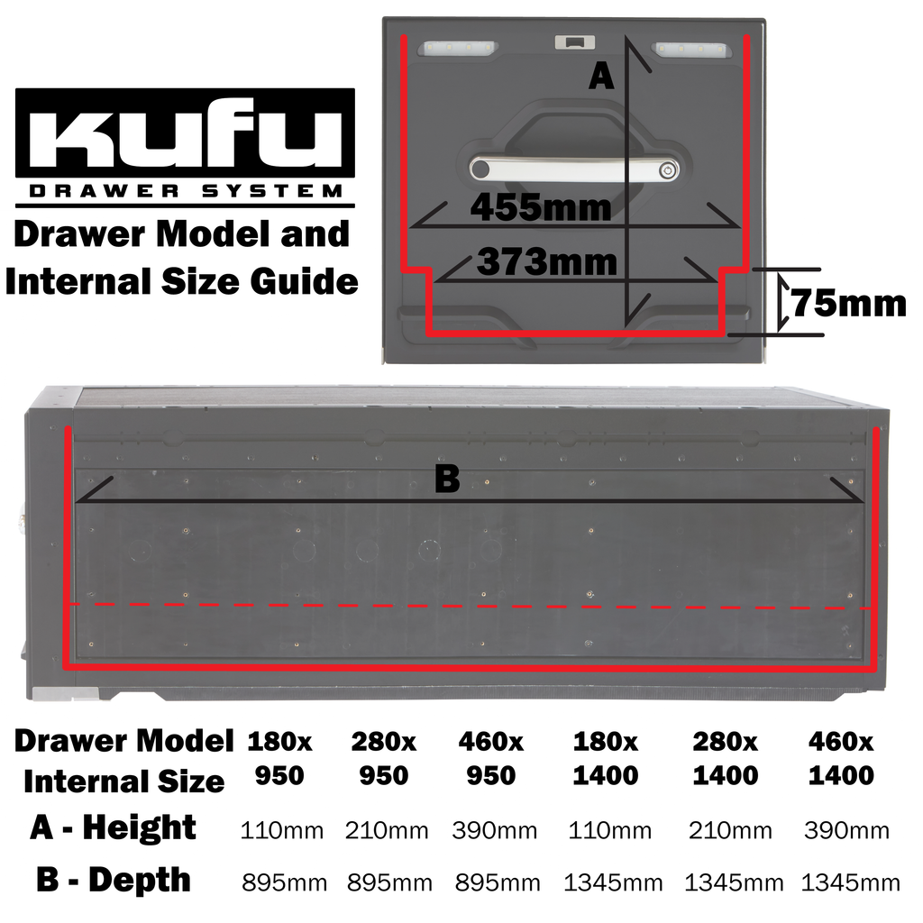 SINGLE 57" Drawer Kit Universal Truck Bed - KUFU