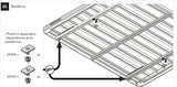 PIONEER NG RHINO-RACK BACKBONE 4 BOLT KIT - T-Bolt Stud Plate Underbar Mount SP308