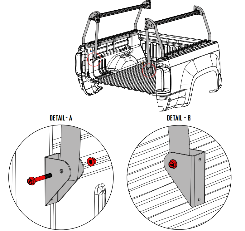 Leitner Designs Classic ACS Rack M8x60 flanged Grade 8 Bolts 3pcs