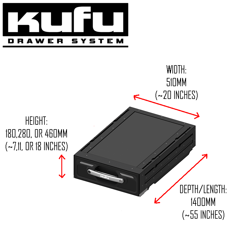 SINGLE 57" Drawer Kit Universal Truck Bed - KUFU