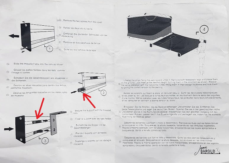 james baroud markise befestigung James Baroud Awning T-Bolt Mounting Bolts