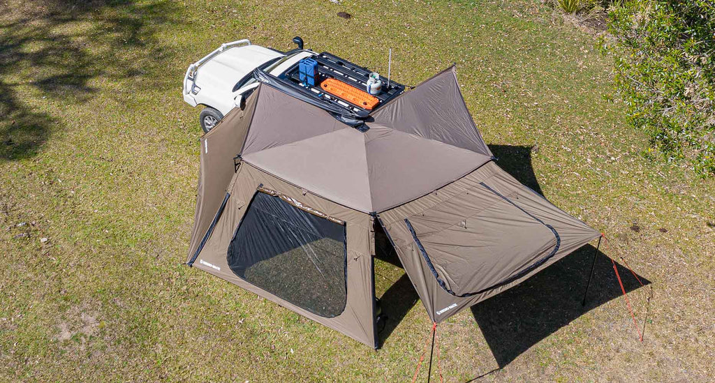 RHINO RACK BATWING COMPACT TAPERED EXTENSION WITH DOOR AWNING WALLS - CLOSEOUT