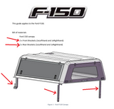 RLD Design Canopy / Cap - Mounting Bracket Set - FORD F150 -  Stainless Steel