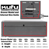 KUFU DOUBLE 55" DRAWER KIT FOR 5FT SHORTBED TRUCKS