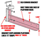 Awning Platform Corner Mounting Bracket - Stainless Steel