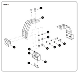 Front Runner Roll Top Leg Pair for T-Slot Tracks  for "Mountain Top Bed Cover"  - LASS029 - Open Box