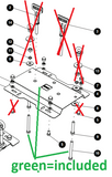 Front Runner Recovery Device Mounts RRAC147 - Heavy Duty Mounting Plates