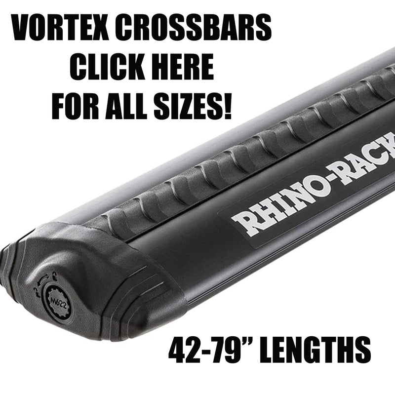 RHINO-RACK Vortex Bar Roof Rack Crossbar- Black (50, 54, 59)