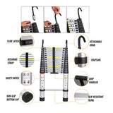 Universal Rooftop Tent Telescopic Ladder with Hooks